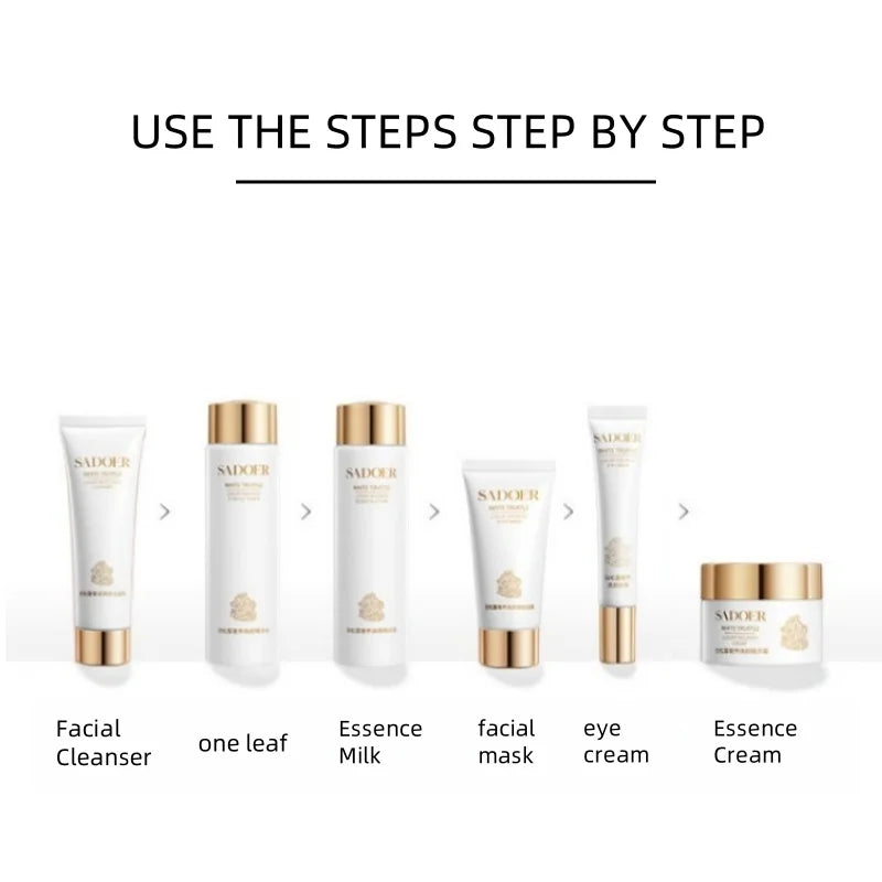 White Truffle Skin Care Six-Piece Set, Rich in Centella Asiatica Extract, Niacinamide and Other Skin-Friendly Ingredients, Paired with Various Beautifying and Moisturizing Ingredients to Replenish the Skin's Moisture, Leaving