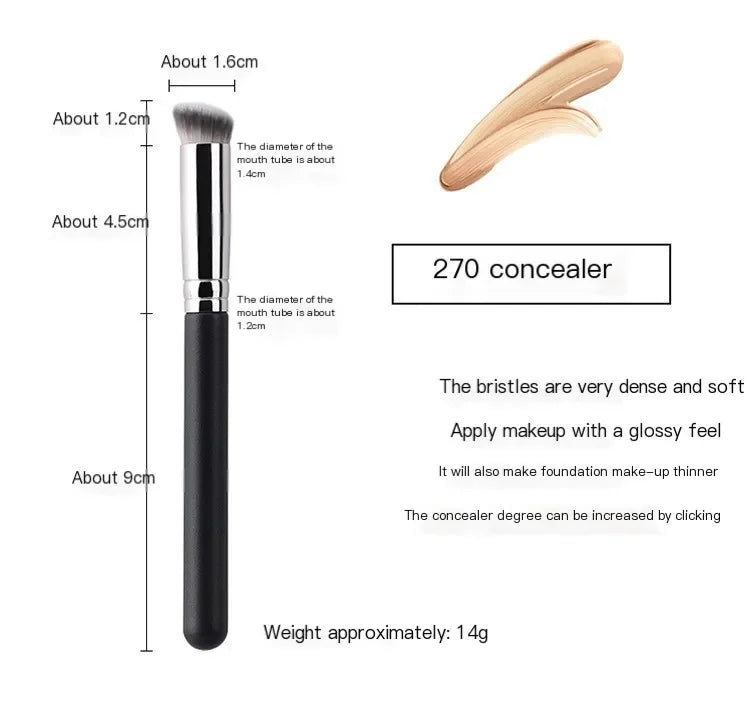 Professional Makeup Brush Set 270 Concealer Brush 170 Foundation Brush 370 Highlight Brush Soft Synthetic Hair Face Makeup Tools