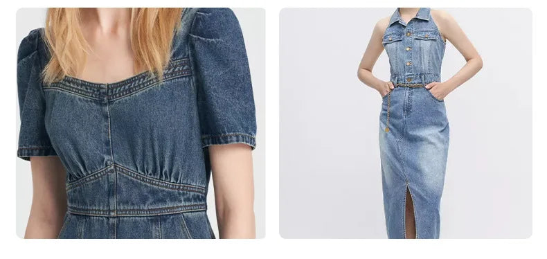 Twill Cotton Denim Fabric By The Meter for Jeans Clothes Dresses Handbags Shoes Hats Sewing Cloth Wearable Blue Black