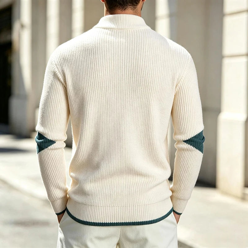 Vintage Print Pattern Knit Sweater Shirts Mens 2026 Autumn Outdoor Long Sleeve Shirt Daily Casual O Neck Knitting Tops Men