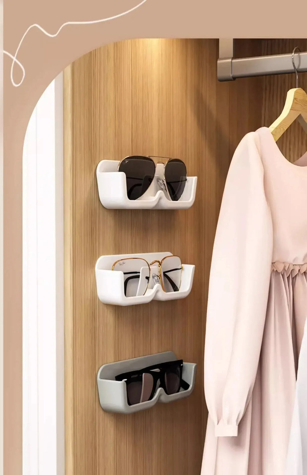 1pc Glasses Storage Rack Wall Mounted Sunglasses Sunglasses Display Props Myopia Glasses Frame Display Rack