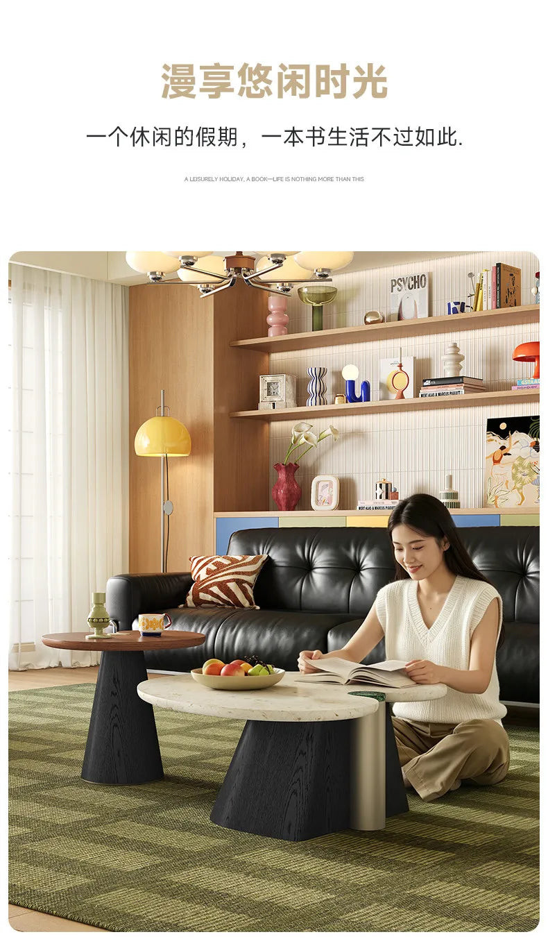 Modern Side Table Small Basses Hotel Irregular Coffee Table Garden Apartment Mesa De Centro Sala Japandi Style Furniture