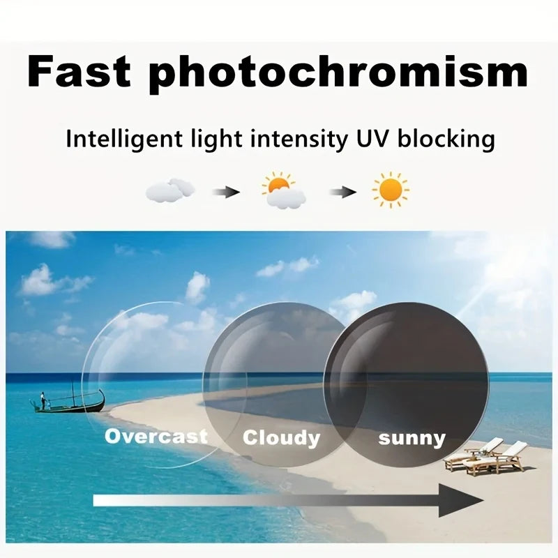 Sports Intelligent Photochromic Progressive Multifocal Reading Glasses Men Luxury Finished Near Far Sight Sunglasses 1.0-4.0