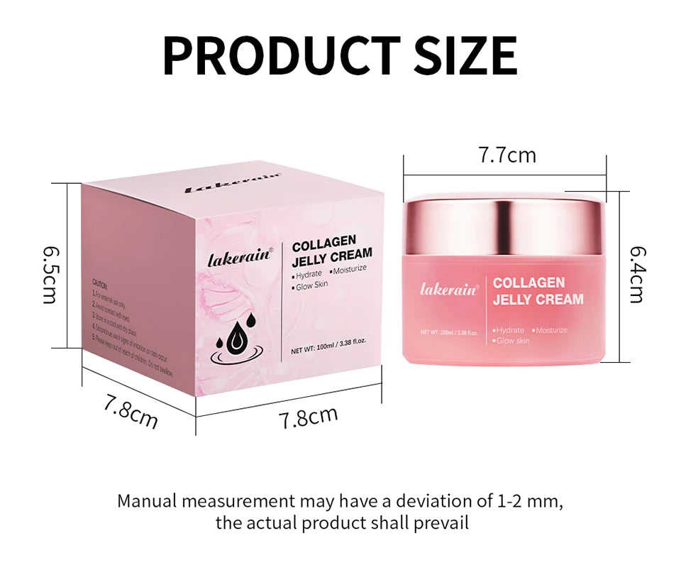 100g Collagen Jelly Cream Hydrolyzed Collagen Soft Moist Jelly Essence Shrinks Pores Moisturizing Smooth Skin Care Products