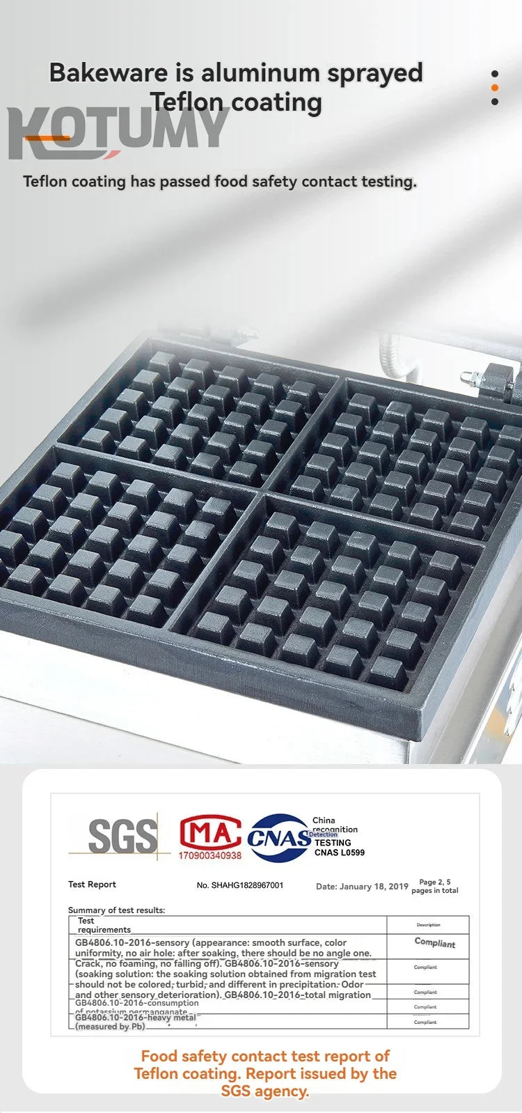Industrial Stainless Steel Non-Stick Belgian Waffle Maker Four Grid Electric Baking Tray Heating Both Grain Processing Machinery