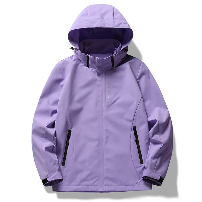 Couple Matching Hooded Jacket Stand Collar Thin Casual Outer Top For Men And Women Suitable For Spring Autumn Outdoor Travel An