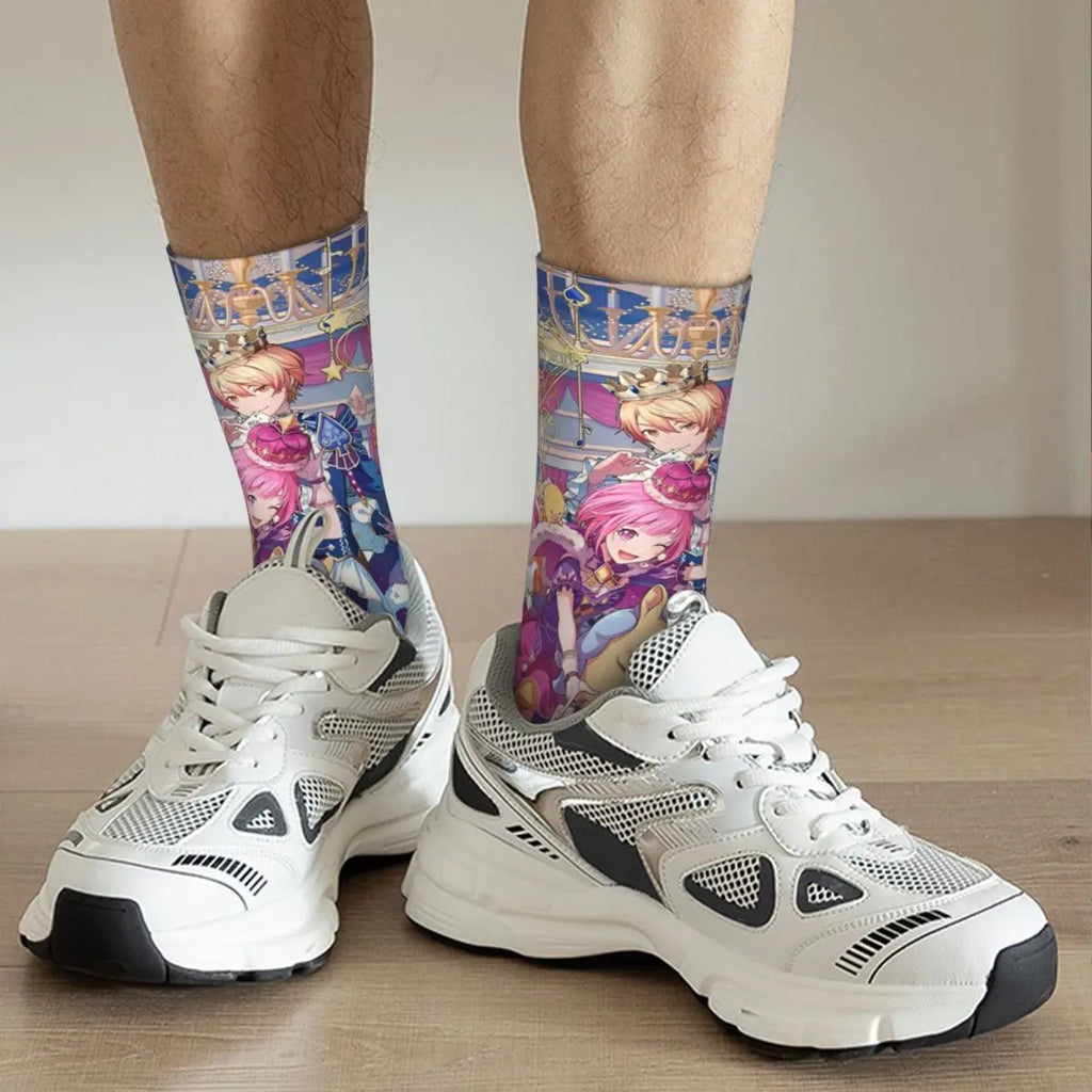Project Sekai Rui Kamishiro Anime Game Socks Harajuku Stockings Winter Anti Slip Women Men Socks Comfortable Running Socks