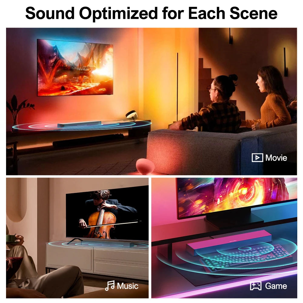 ULTIMEA Nova S40 160W 2.1ch Soundbar for TV with Wired Subwoofer, BassMX, HDMI ARC, Home Theater Sound System Bluetooth Speakers