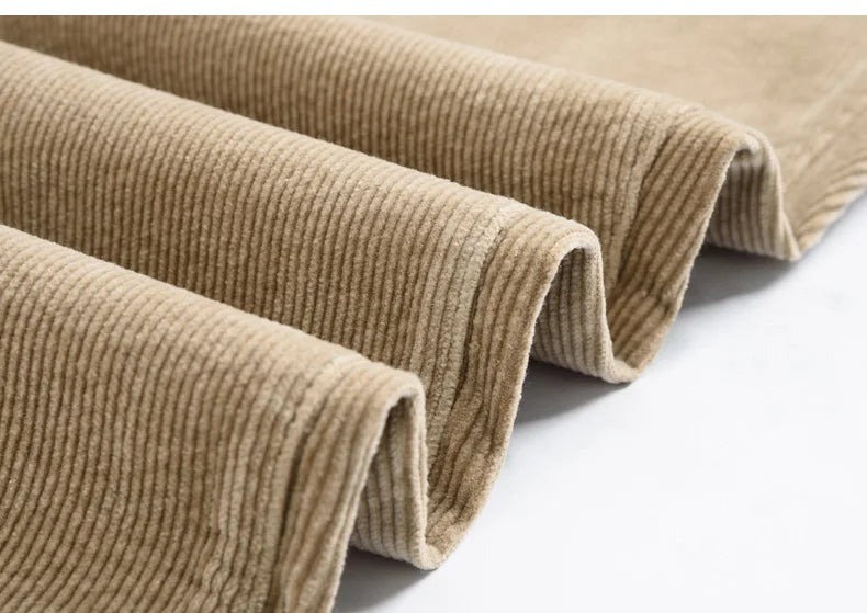 Corduroy Men's Business Casual Pants Fashion Comfortable Khaki Slim Straight Trousers Classic Male Brand Clothing Pants