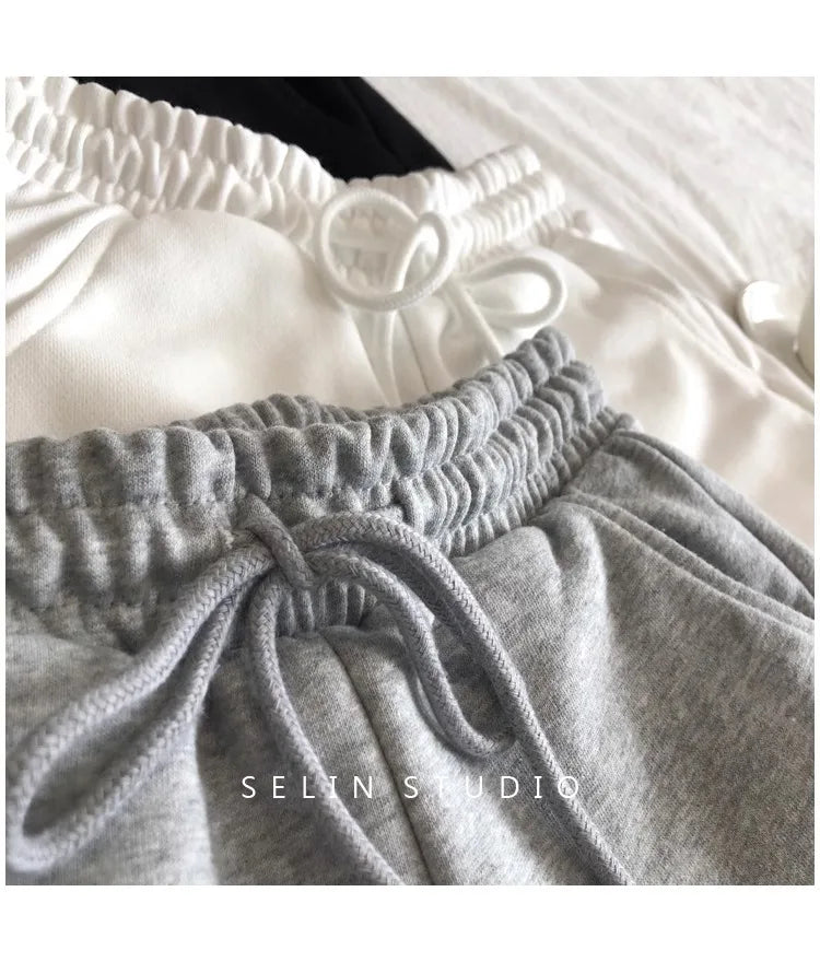 Womens High Waist Sporty Shorts Elastic Waist Loose Fit Versatile Three Quarter Length Hot Pants Summer Outdoor Breathable Short