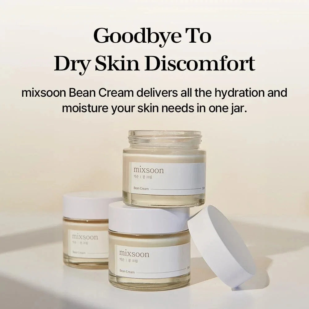 Mixsoon Bean Essence & Cream - Repair Damage Anti-aging Fade Spots Thick And Moist Moisture Mild and Smoothing Korean Skincare