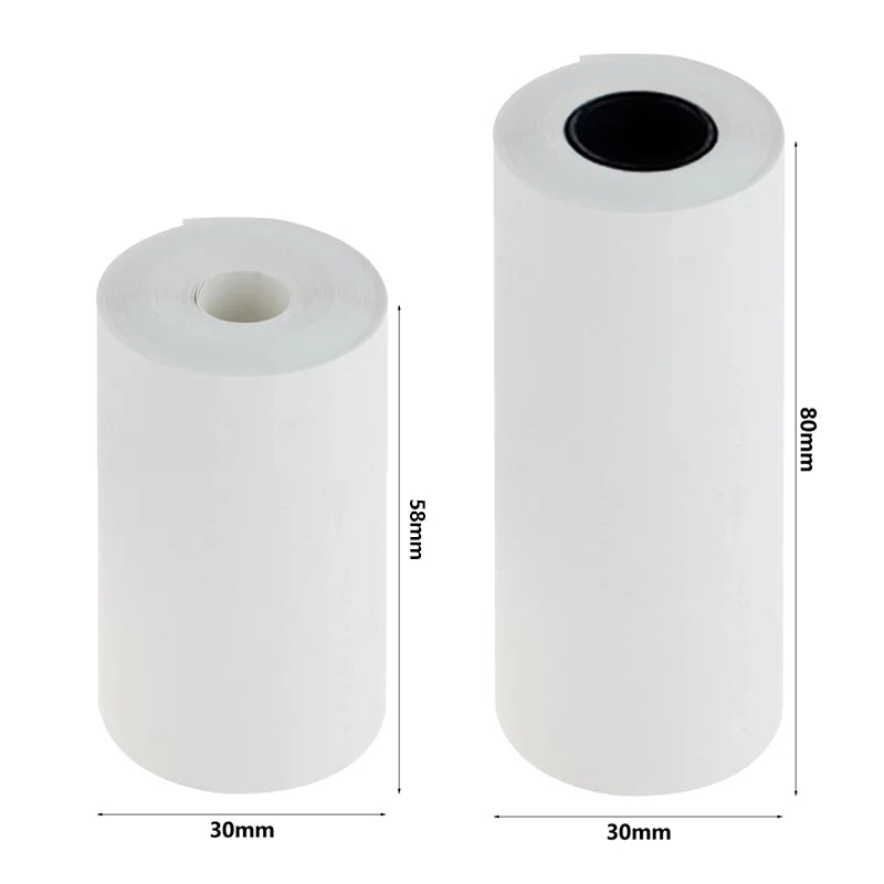 80mm/58mm Thermal Papers For Mini Thermal Receipt Printer PAD POS Printer 2 inch Paper Rolls For Business Bill Ticket Printing