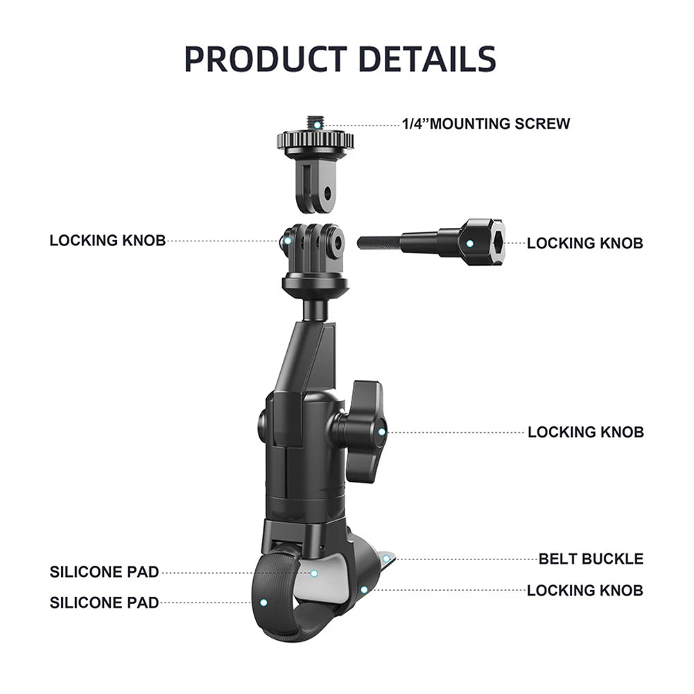 Motorcycle Bicycle Holder 360 Rotating Bike Handlebar Mount Bracket for Insta 360 X4 X5 Go Pro 12 11 DJI Action Camera Accessory