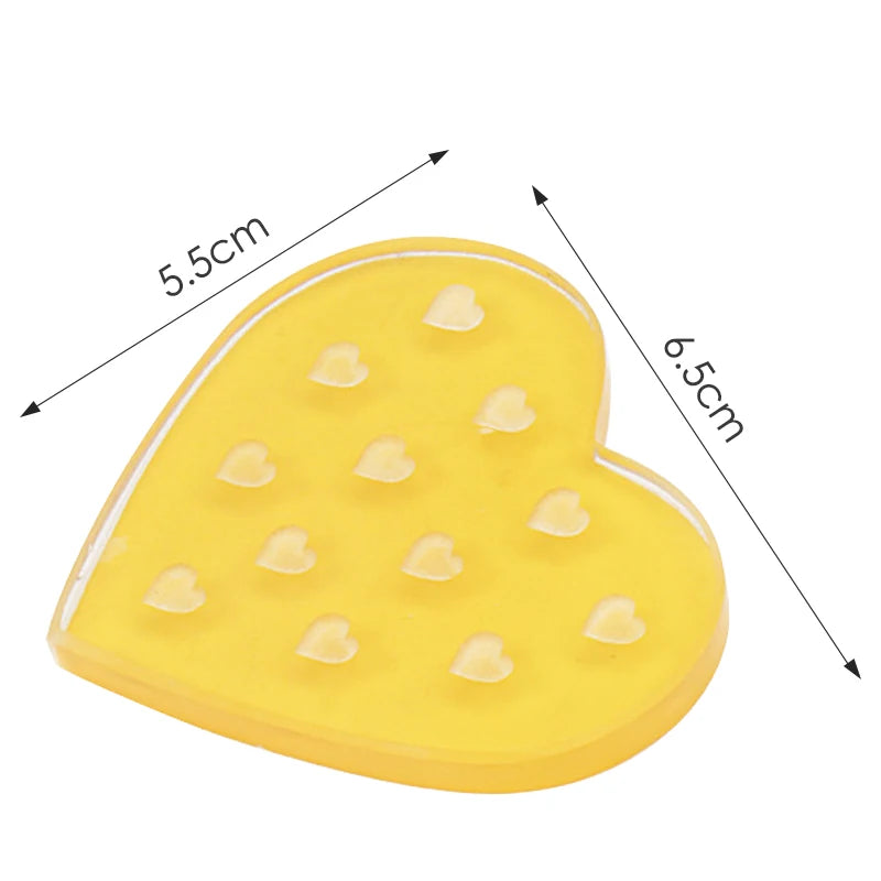 NATUHANA Color Heart Glass Gasket Eyelash Glue Stand Holder Pad Eyelashes Extension Adhesive Pallet Paste Glue Pad Makeup Tool