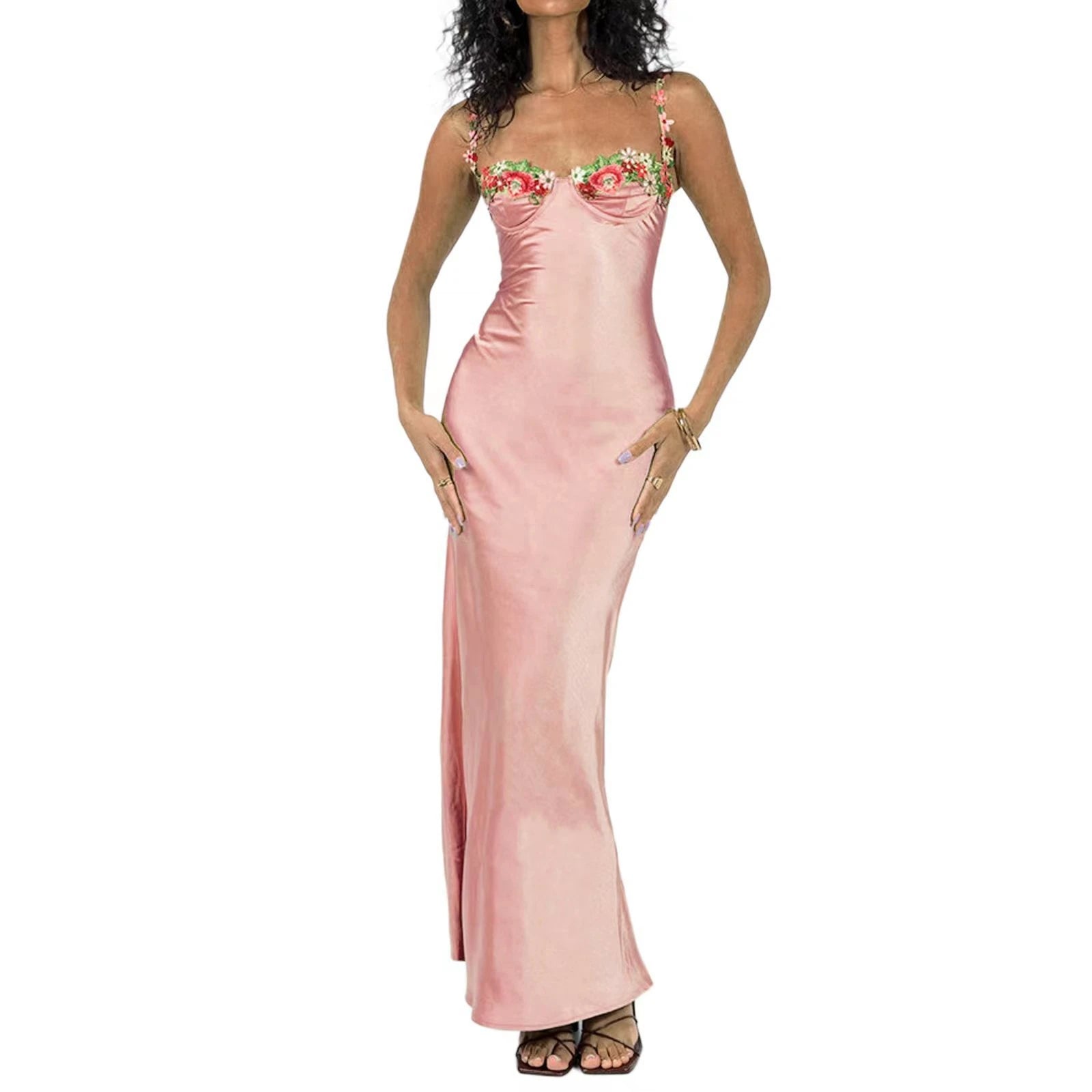 Butter Yellow Satin Bias Cut Lace Patchwork Midi Dress Women's V Neck Backless Suspenders Dresses 2026 New Dinner Party Vestidos