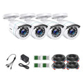 ZOSI 1080P HD TVI Bullet Security Camera Outdoor with 80ft IR Night Vision Motion Detection 2MP HD CCTV Surveillance White 2Pack/4Pack