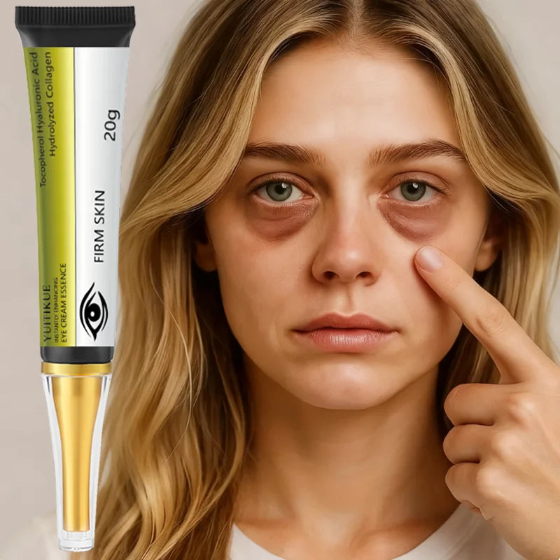 YUITIKUE Instant Firm Eye Cream 20g - with Hyaluronic Acid & Collagen, Deeply Moisturizes & Brightens Eyes