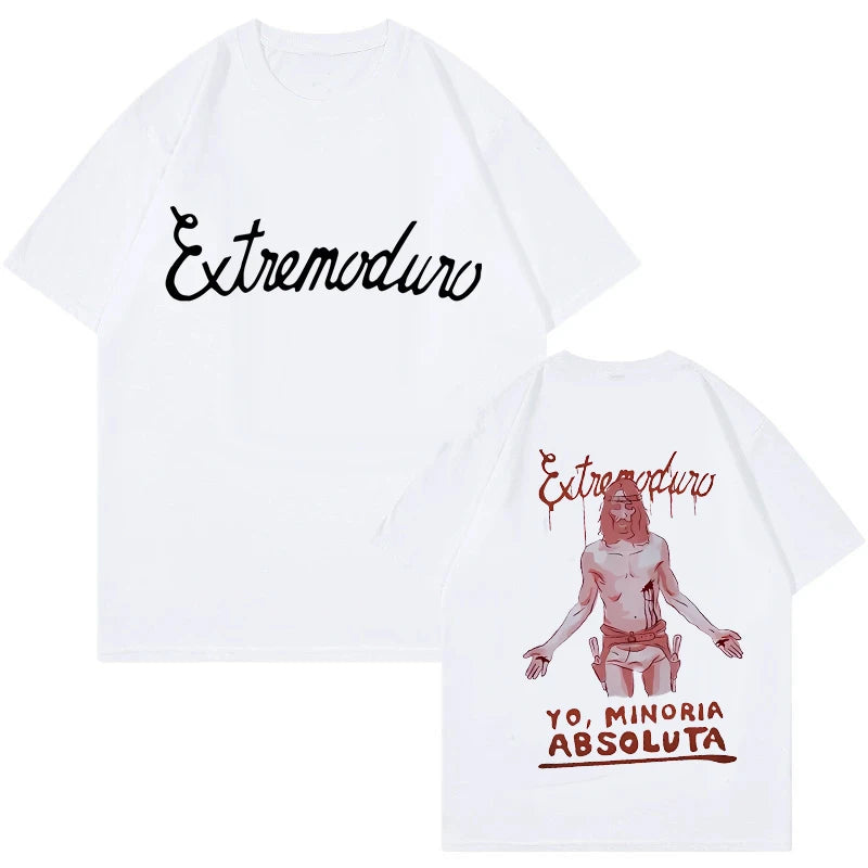 Unisex Fashion Rock Band Extremoduro Print Short Sleeve T Shirt Men Women Graphic Vintage T-Shirt Y2k Hip Hop Tees Tops Clothes