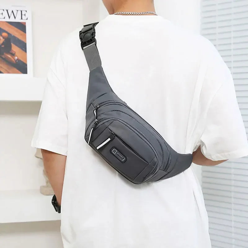 Crossbody Bag Outdoor Sports Multi Functional Waterproof Waist Bag Canvas Fit Mobile Waist Bag With Large Capacity For Men Women