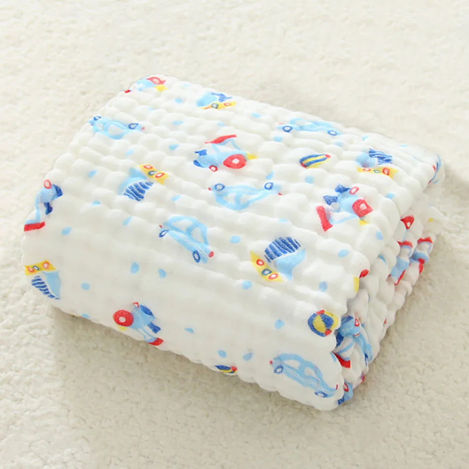 6 Layer Cotton Muslin Baby Blankets Thick Soft and Breathable Designed for Newborns Comfortable in Air Conditioned Environments