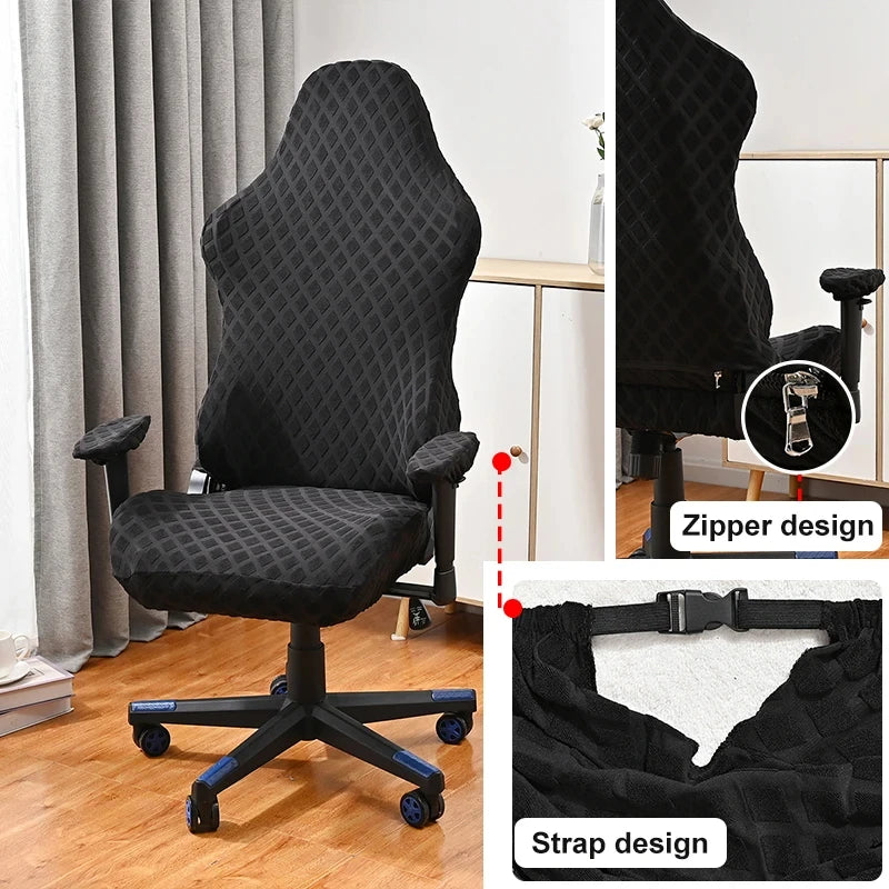 Ergonomic Office Computer Game Chair Slipcovers Stretchy Polyester Reclining Racing Gaming Chair Covers Waterproof Chair Covers
