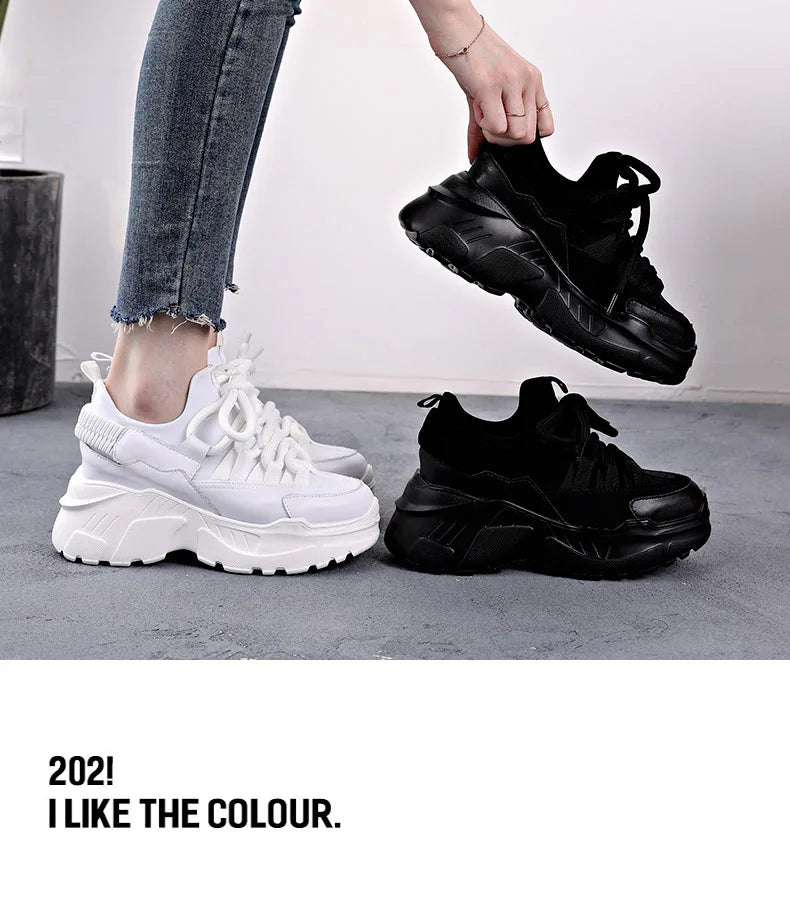 White Sneakers Women Sports Shoes for Women Inner Height Increasing Women's Shoes Winter Warmth Platform Shoes Zapatillas Mujer
