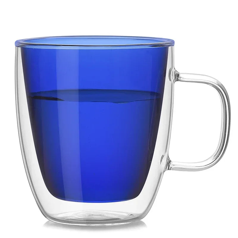Whiskey Beer Glasses, Multi-color Wine Glass, Tea Cup, Coffee Cups, Cocktail Holder Mug, Double Wall Mugs, Wineglass for Vodka
