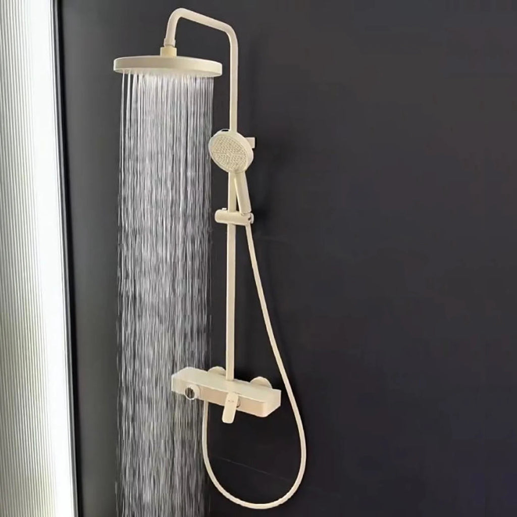 Household Bathroom Shower Set Gray Rainfall Shower Faucet Set Apartment Hotel Bathtub Showers Multifunction Pressure Showerhead