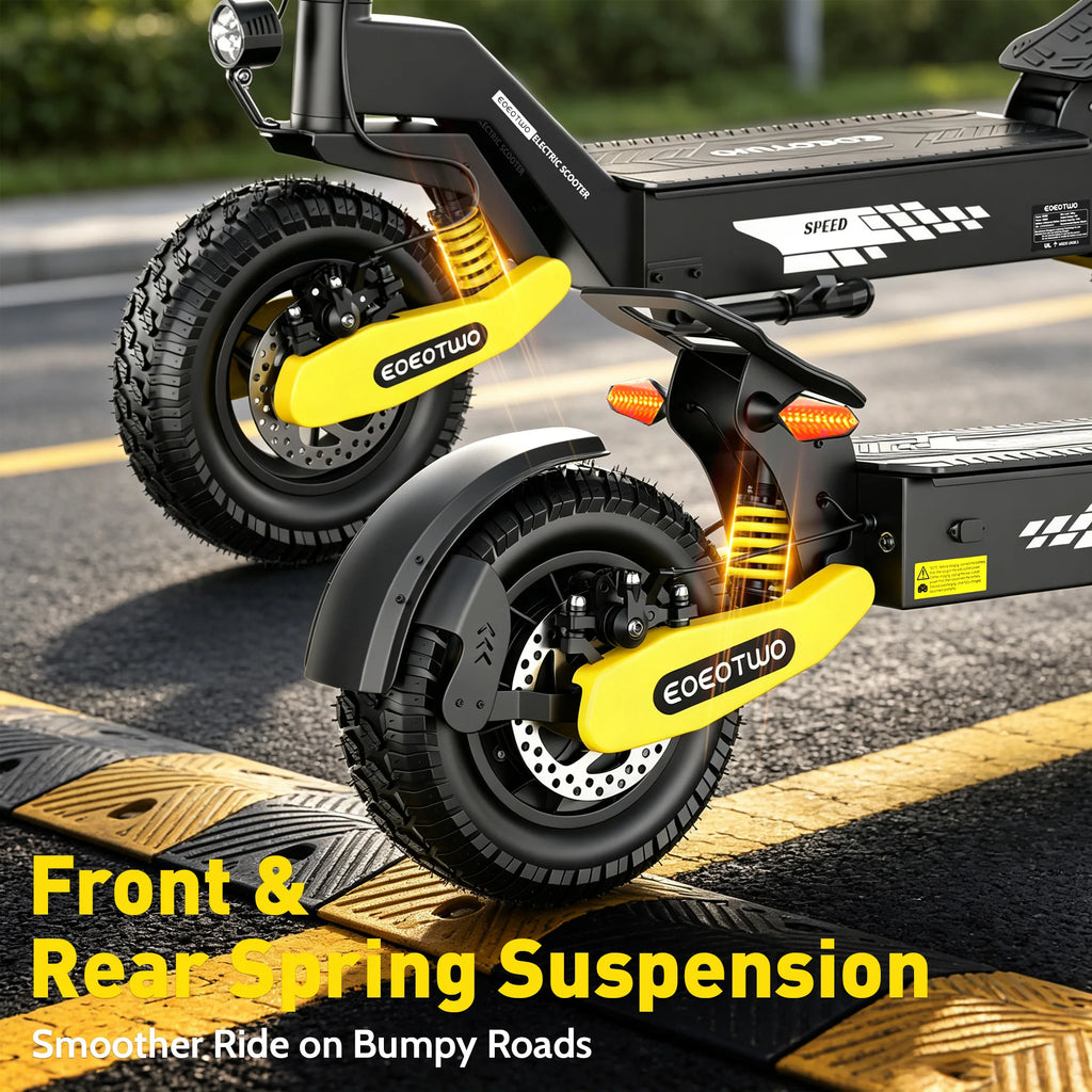 EOEOTWO 1200W Off Road Electric Scooter for Adults 48V Long Range E-Scooter 30MPH Fast Speed 11" Tubeless Tire Foldable Kick Scooter