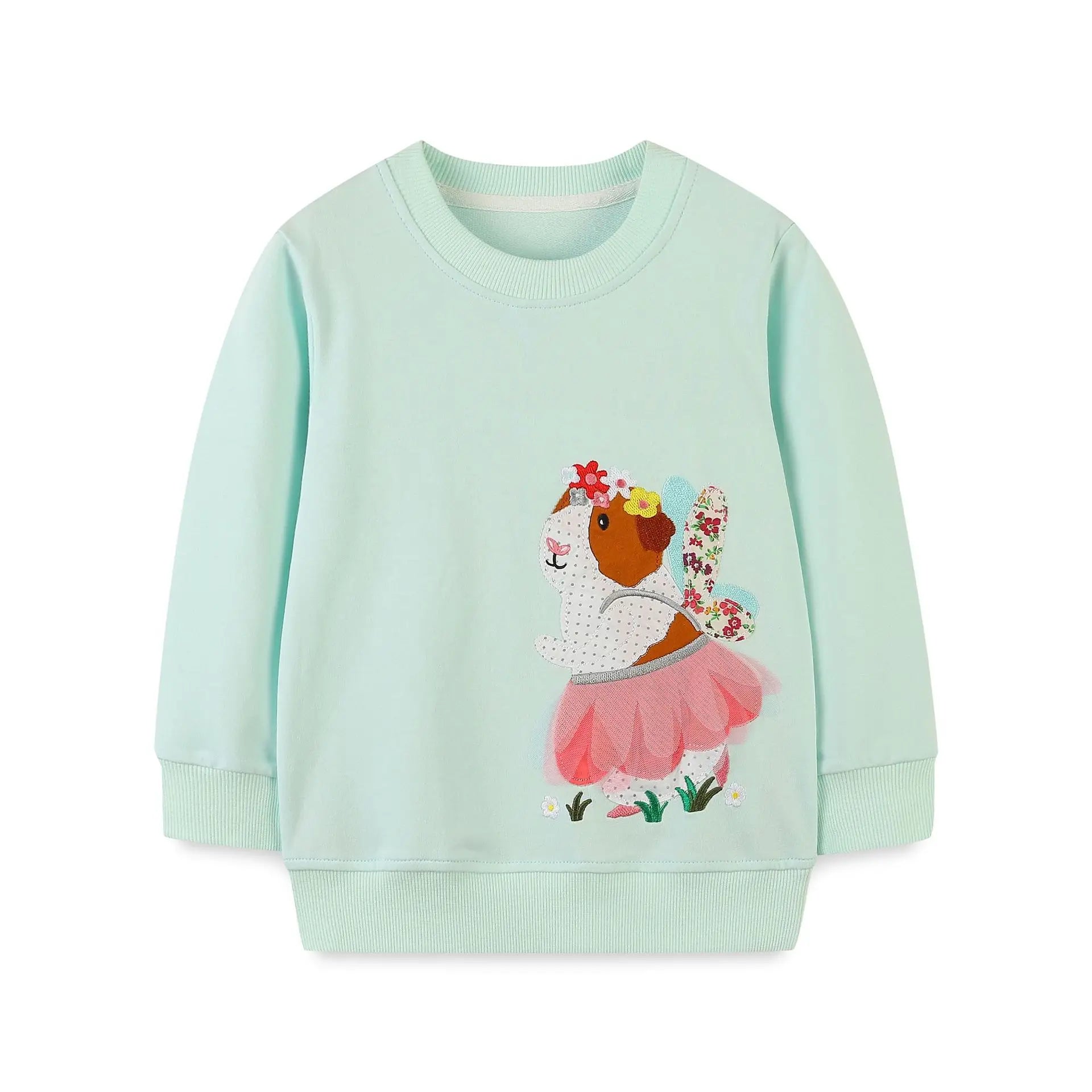 Little maven 2026 Baby Girls Clothes Spring and Autumn Sweatshirt with Lovely Animal Children Casual Tops for Kids 2-7 year