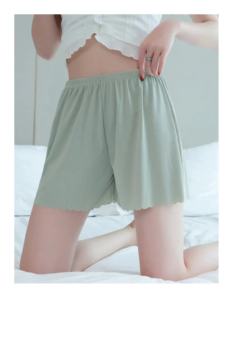 Home Casual Women's Shorts Summer Thin Safety Pants Women's Anti-slip Safety Pants Ice Silk Leggings Wearing Loose Shorts Women