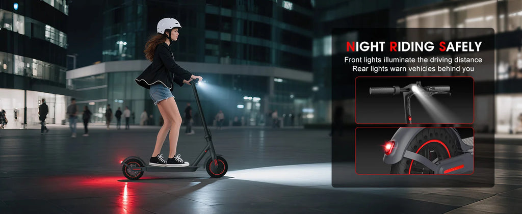 500W Motor Folding Electric Scooter For Adults 36V 5.2AH Battery Rang 8.5'' Solid Tire 18MPH 15Miles Long Range APP Control