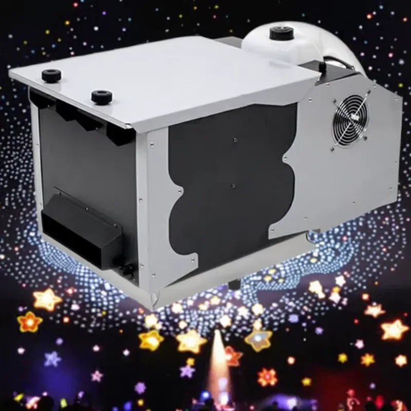 1500W Small Ground Stage Fog Smoke Machine with LED Light Source and RGBW Emission Remote Control Low Flying Effect