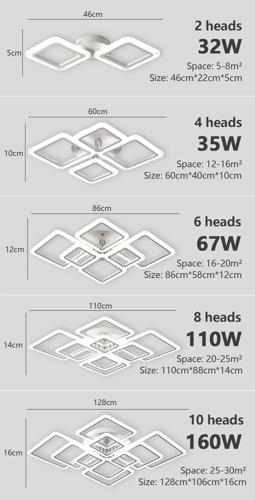 Modern Interior Square Ceiling Light with Remote Control LED Dimmable Ceiling Lamp lustre Living Room Kitchen Bedroom Decoration