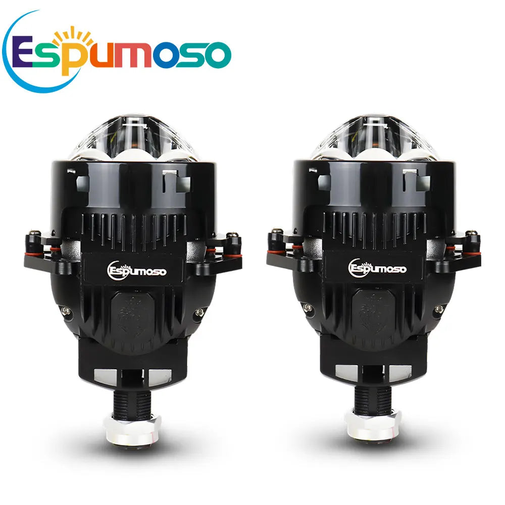 2PCS Dual Hyperboloid Bi LED 3 Lens Laser Projector Lenses Headlight 12V 24V Car Accessories Car Headlamp Retrofit Styling