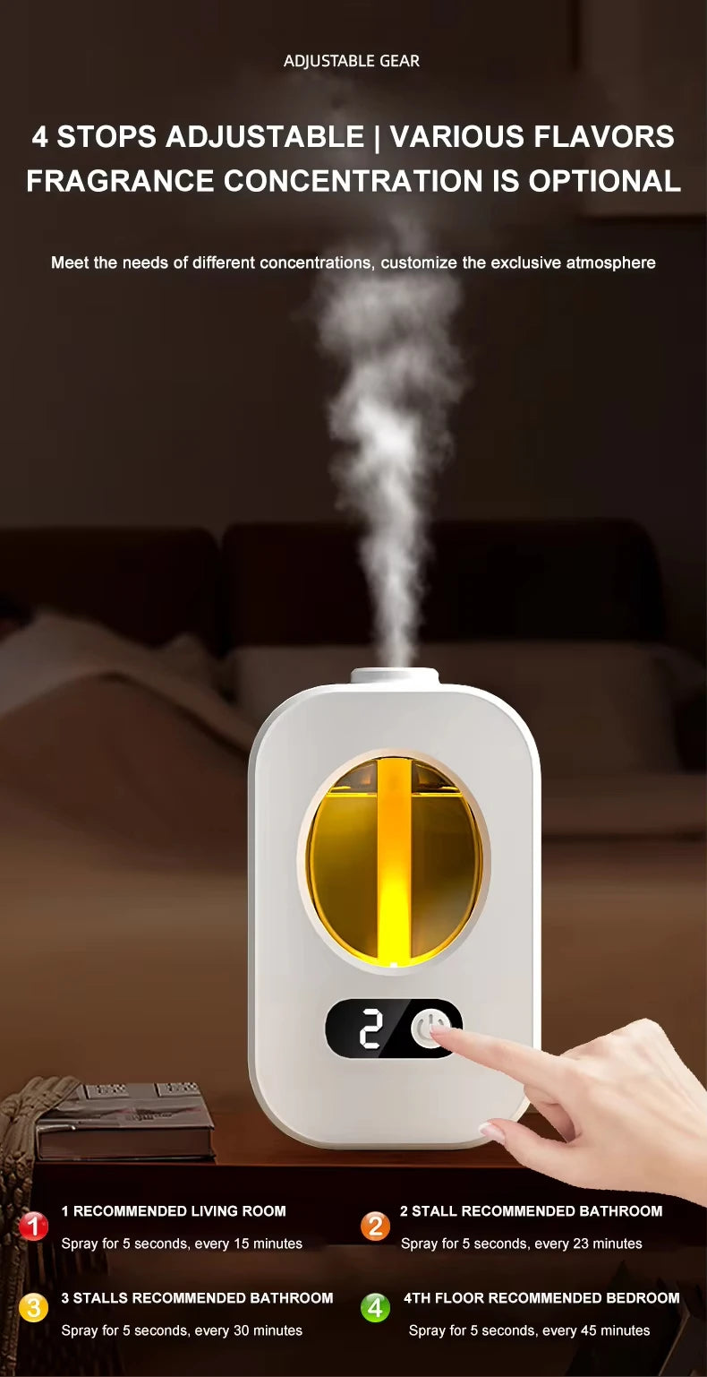 Mini Ultrasonic Essential Oil Diffuser Machine Aromatherapy Humidifier Quiet Automatic Sprayer Air Freshener for Home Office