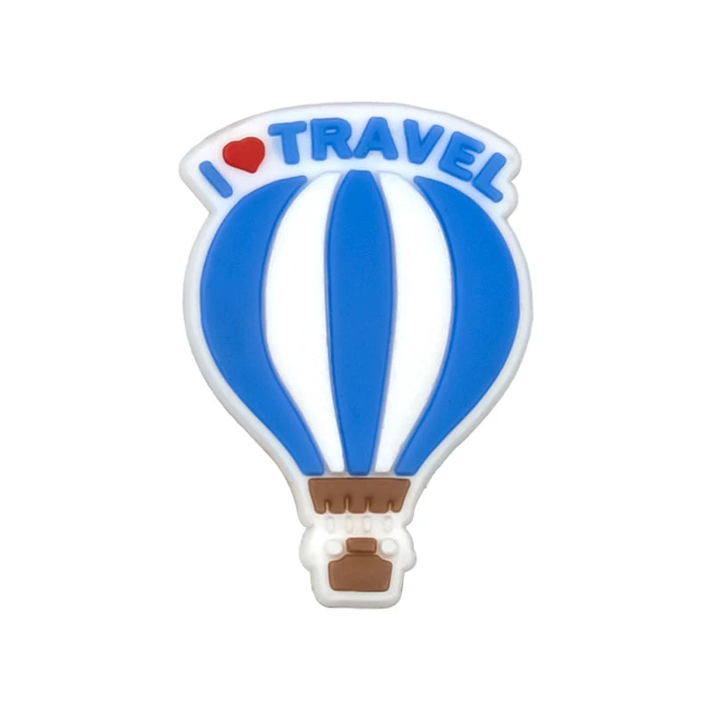 1/25pcs World Travel Shoe Charms Eiffel Tower Shoe Decorations Leaning Tower of Pisa Statue of Liberty Garden Sandals Accessory