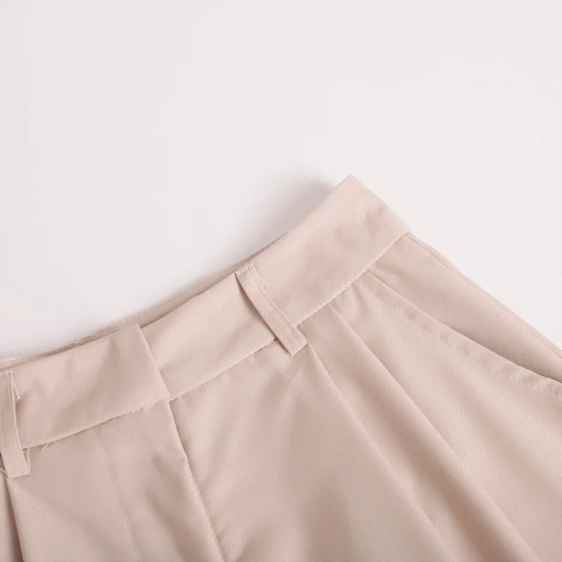 Summer New High Waist Shorts for Women Casual Loose Wide Leg Solid Shorts Female Short Pants Y2k Booty Shorts