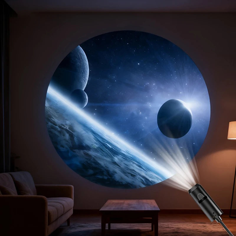LED Galaxy Projection Light 1 Light+10 Pictures Change, LED Galaxy Projector, Starry Sky Lighting Night Light