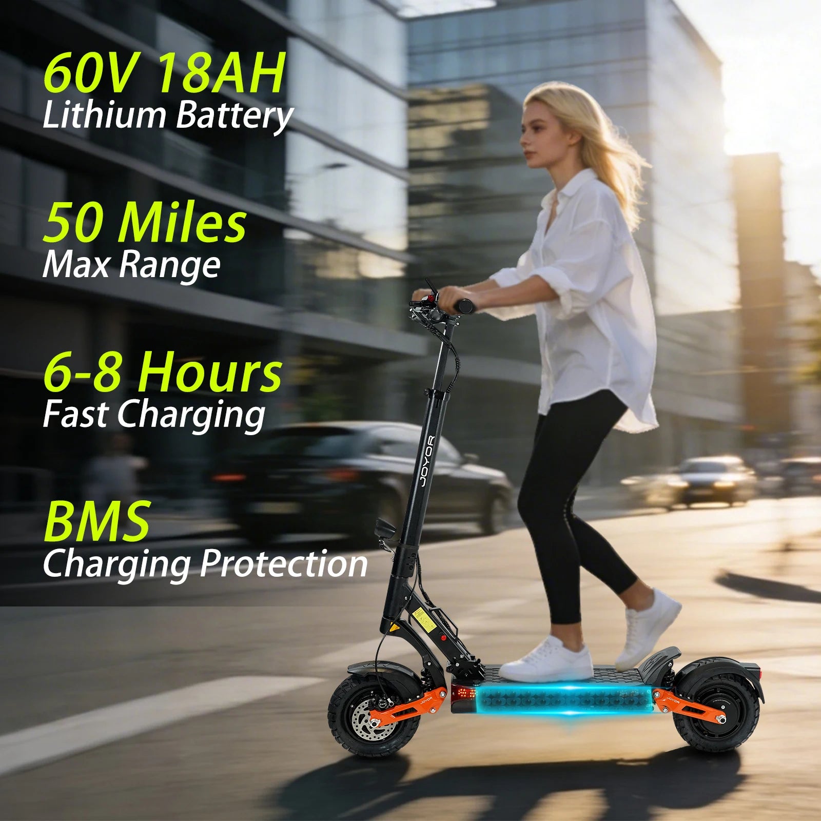 Electric Scooter  Dual Motor 2000W*2 for Adults, 60V Battery, 40mph Max Speed, Up to 50 Miles Range, 10 Inch Tires
