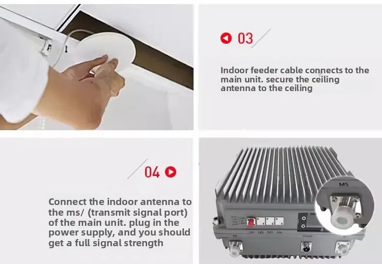 High Power Mobile Phone Signal Amplifier Mobile Unicom Telecom Triple Network 45G Basement Office KTV Elevator