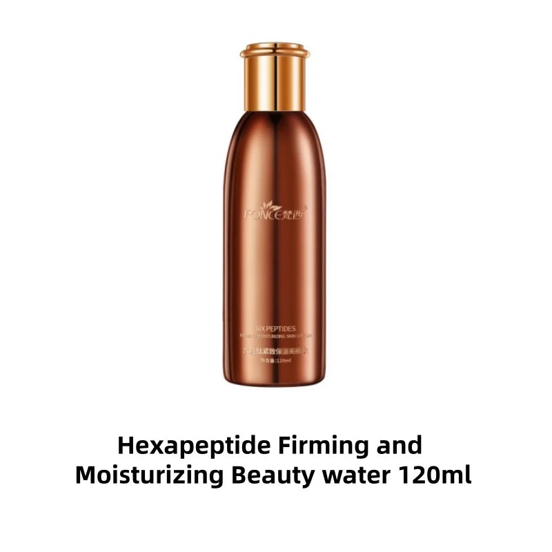 5PCS FONCE Hexapeptide Firming Anti-aging Beauty Set Contains Facial Cleanser Serum Toner Anti-Wrinkle Cream Women Face Care Kit