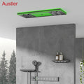 Ceiling Embedded LED Music Shower Head 7 Functions In-Wall Mount Brass Thermostatic Shower Faucet Set