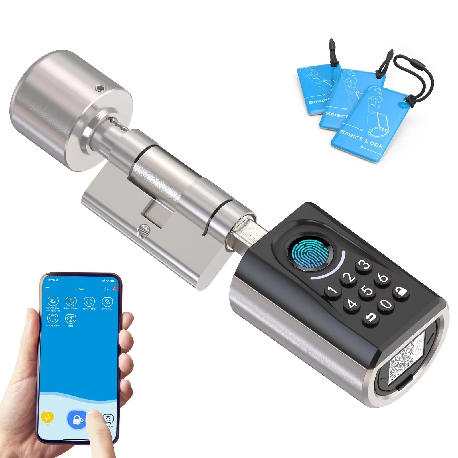 WELOCK TOUCA51 Smart Lock Fingerprint & Keypad Entry, Keyless Door Lock for Home/Office