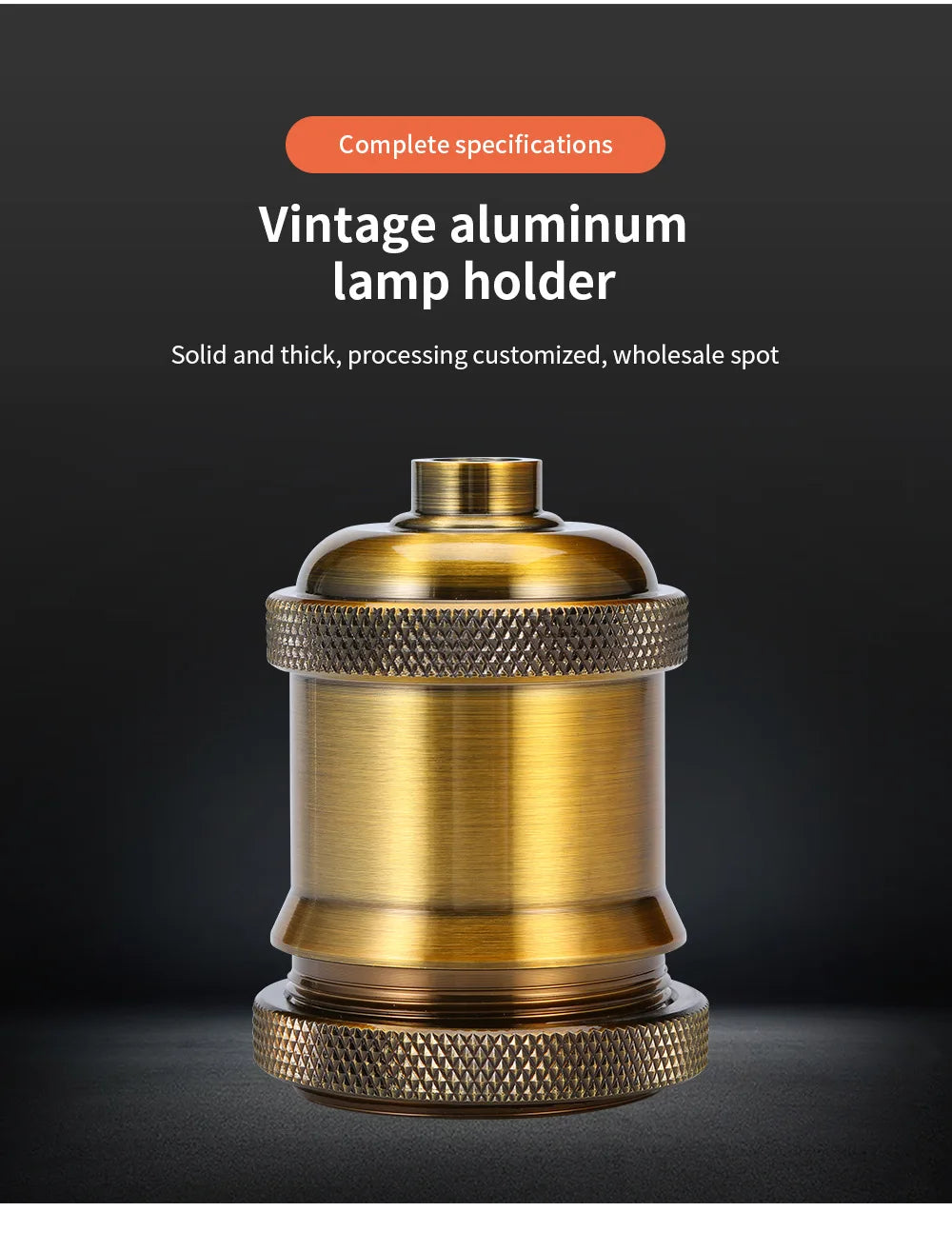 E27 E26 Edison Screw Vintage Retro Oldfashion Bronze Industrial Decorative DIY Pendant Antique Hang LED Lamp Holder Light Socket