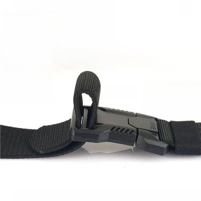 Men’s Minimalist Alloy Automatic Tactical Belt  Outdoor Casual Versatile Sturdy and Durable Workwear Stretch Waist Belts