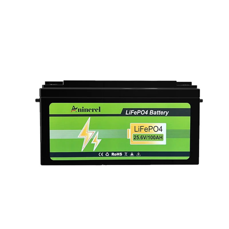 Aninerel  24V 100Ah 2560Wh Lithium LiFePO4 Battery with 100A BMS Perfect for RV Golf Cart Solar Power System Trolling Motor