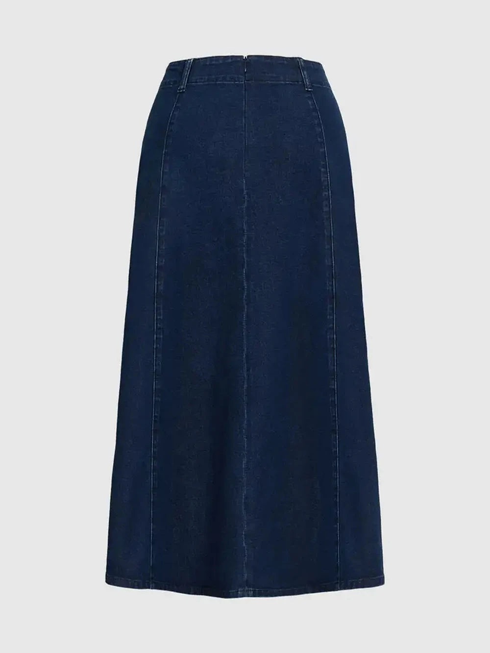 Denim Fabric Half Length Skirt Solid Color Clothes Simple Style  Casual Wear Stretch Fabric Dress A-Line Bottom Skirt
