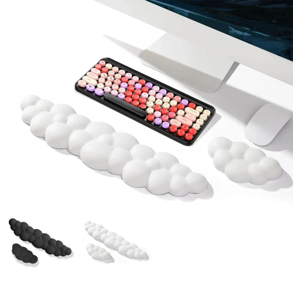 Cloud Shape Wrist Rest Pad Soft PU Material Memory Foam Anti-Slip Desktop Office Gamer Mouse Wrist Rest Pad