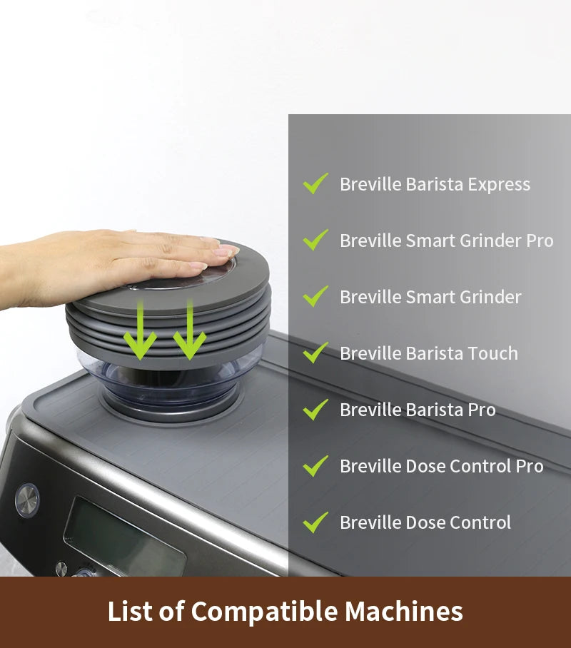 Coffee Beans Grinder Single Dose Hopper For Breville Sage 870 878 8Series Bellows Bin Blowing Espresso Machine Accessories Tools